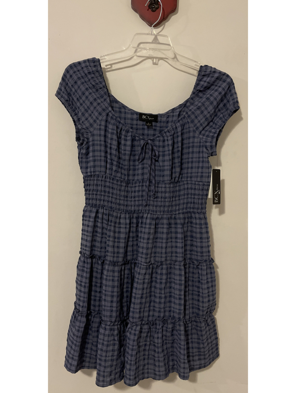 BCX Dress Womens Large Purple Striped Sleeveless Knee Length Dress NWT! A5664